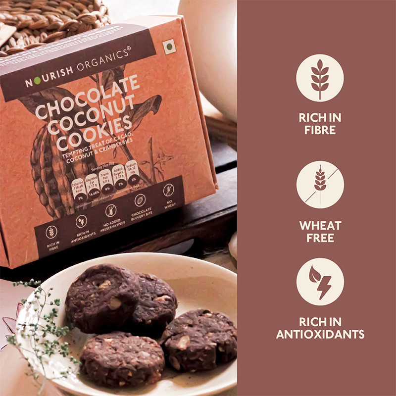 Nourish Organics Chocolate Coconut Cookies Wheat-Free