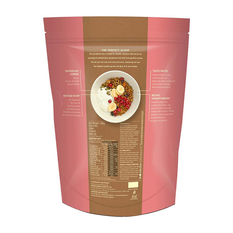 Nourish Organics Cranberry Super Grain Granola 270g