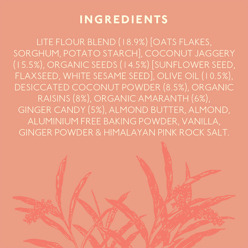 Nourish Organics Ginger Oats Cookies Wheat-Free