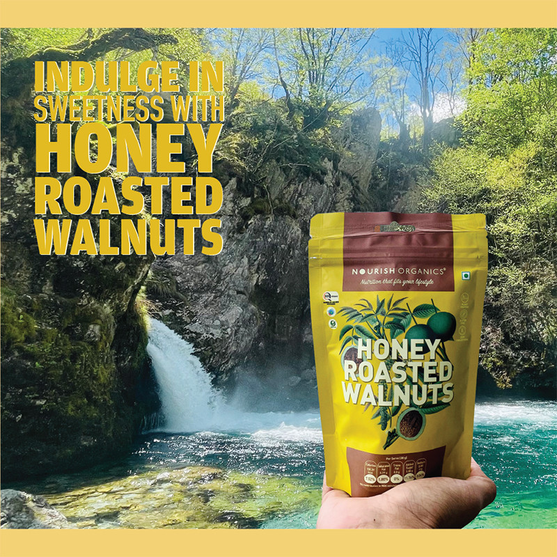 Nourish Organics Honey Roasted Walnuts 100g