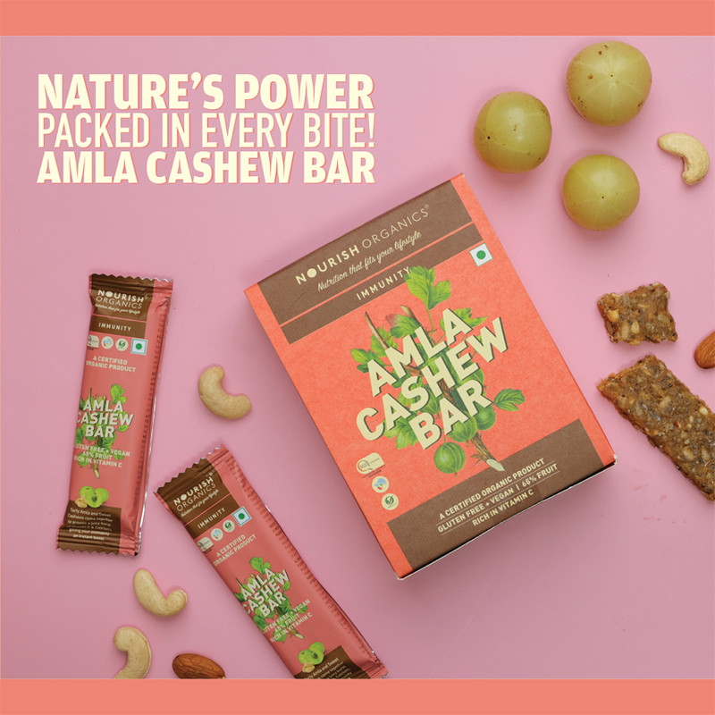 Nourish Organics Amla Cashews Bar 30g