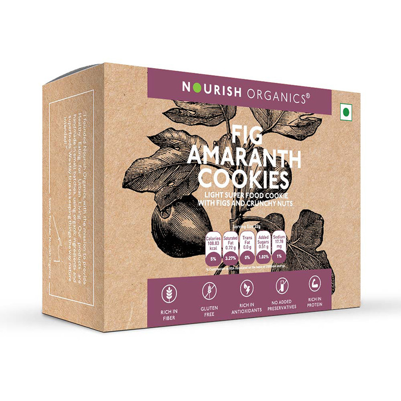 Nourish Organics Fig Amaranth Cookies Gluten-Free