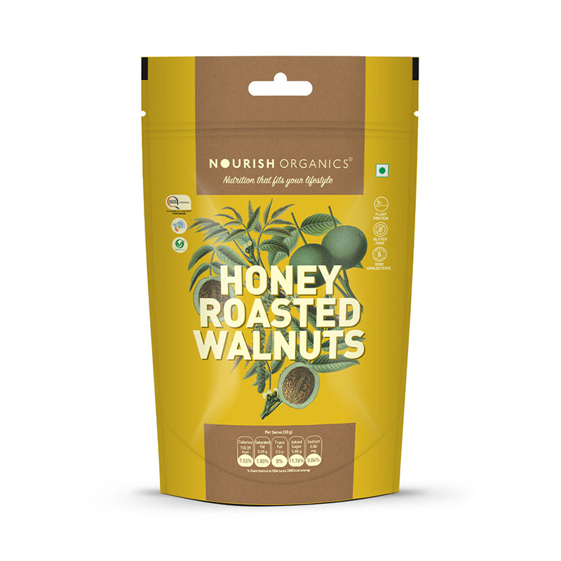 Nourish Organics Honey Roasted Walnuts 100g