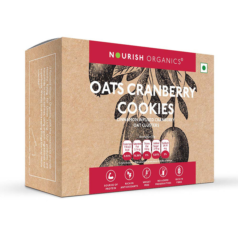 Nourish Organics Oats Cranberry Cookies Wheat-Free