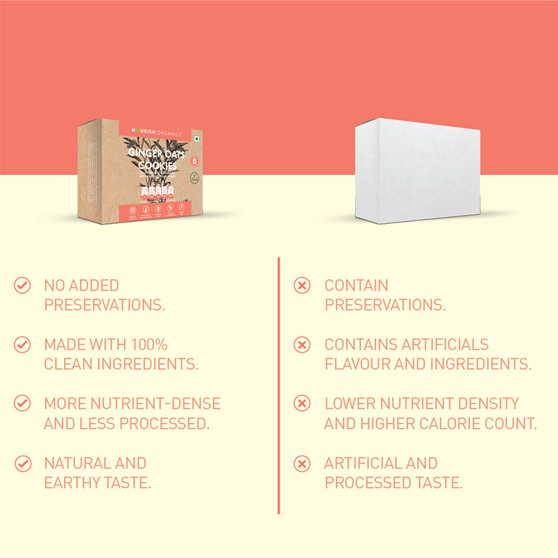 Nourish Organics Ginger Oats Cookies Wheat-Free