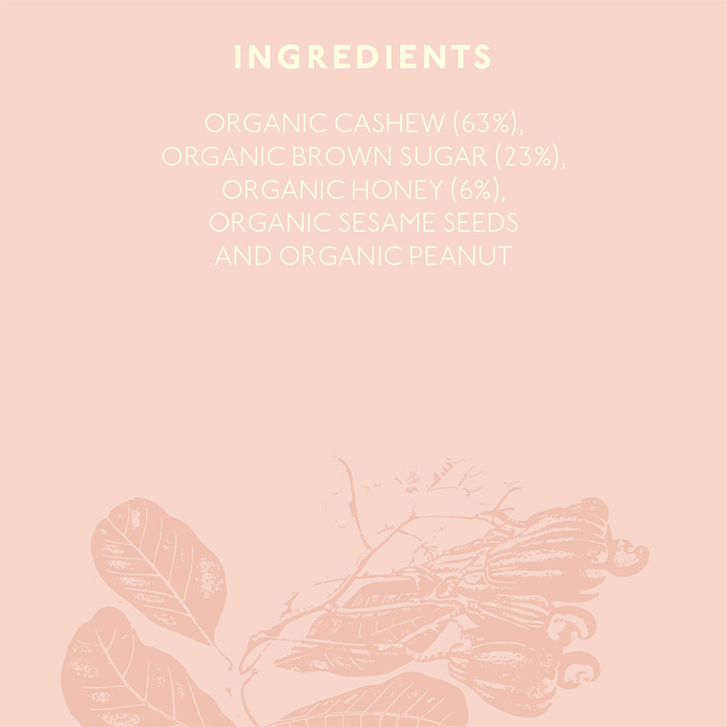 Nourish Organics Honey Roasted Cashews 100g