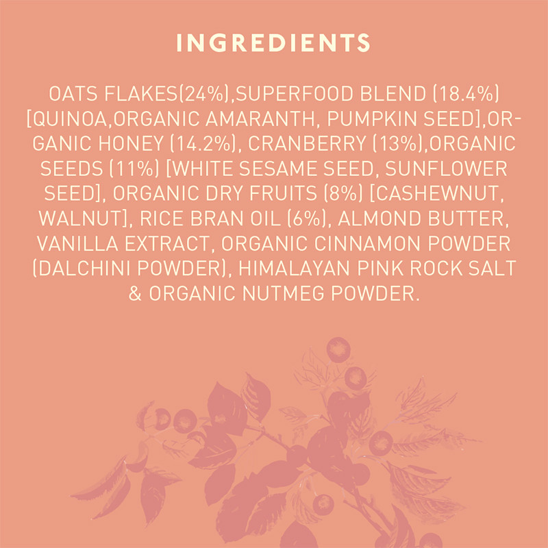 Nourish Organics Cranberry Super Grain Granola 270g