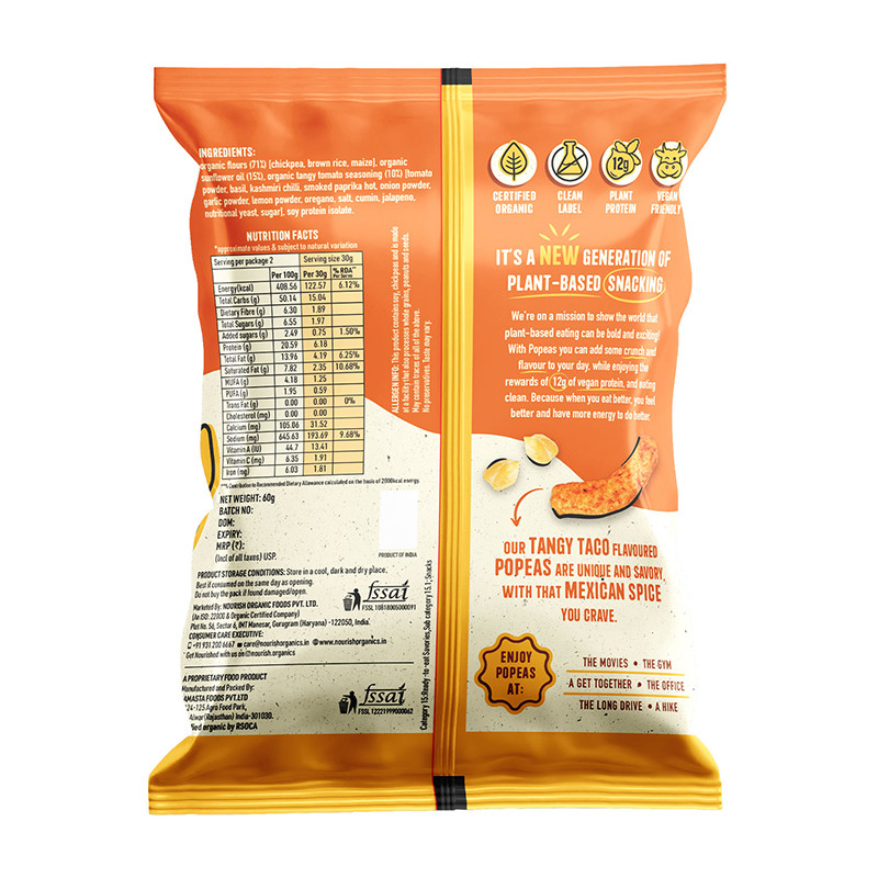 Nourish Organics Chickpea Puffs 60g