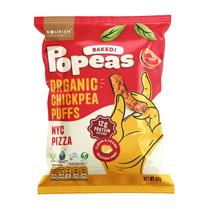 Nourish Organics Chickpea Puffs Nyc Pizza 60g