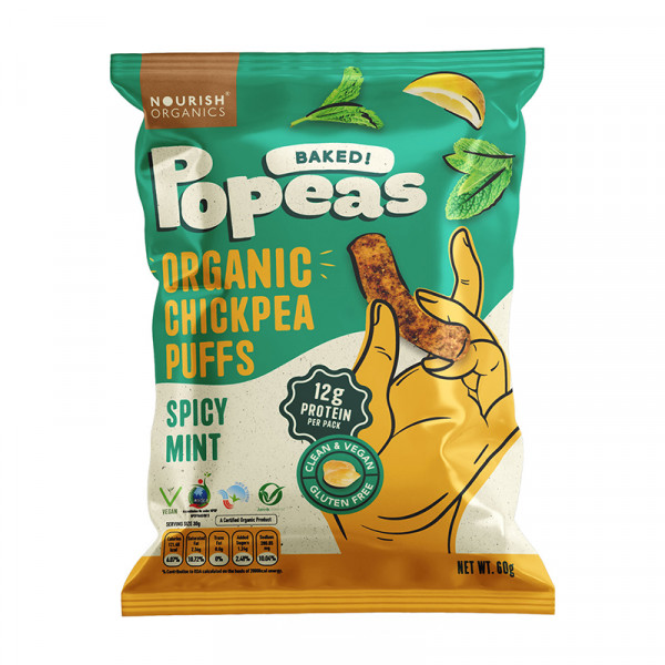 Image of Nourish Organics Chickpea Puffs | Spicy Mint, 60g