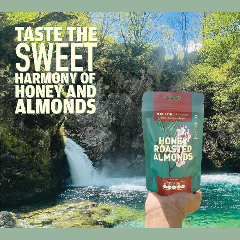 Nourish Organics Honey Roasted Almonds 100g