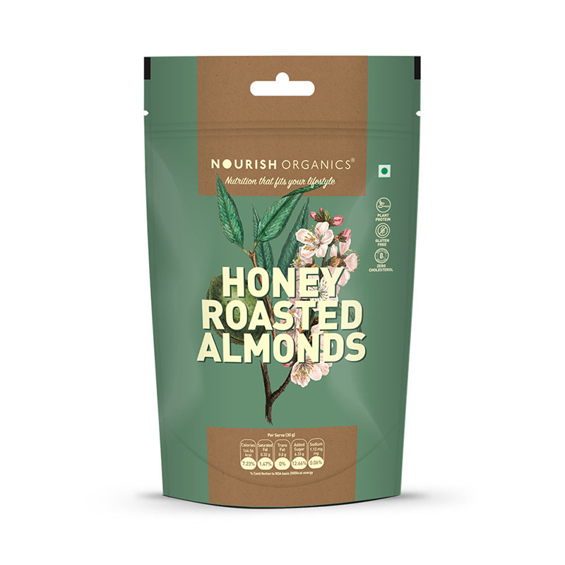 Nourish Organics Honey Roasted Almonds 100g
