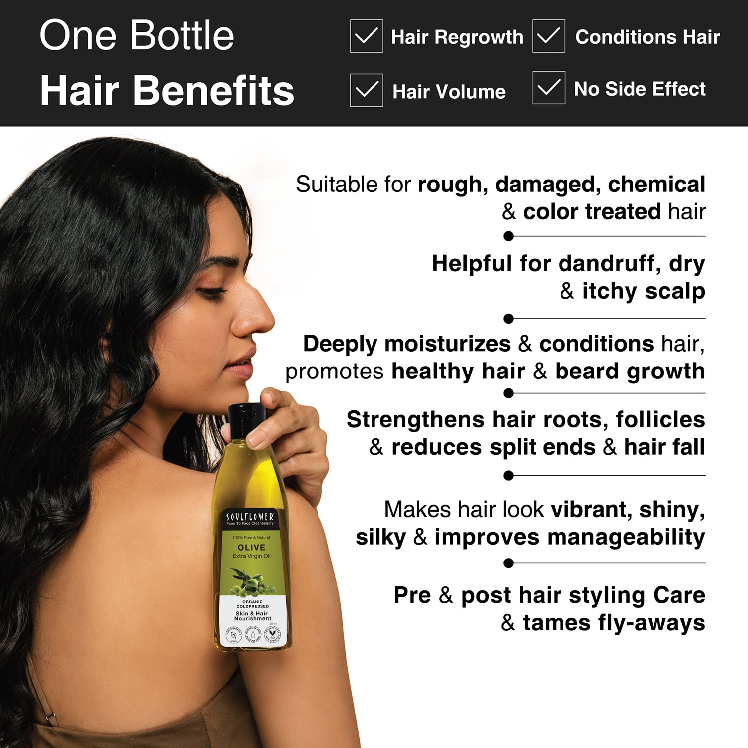 Soulflower Coldpressed Olive Carrier Oil 225ml For Skin Hair Massage and Aromatherapy