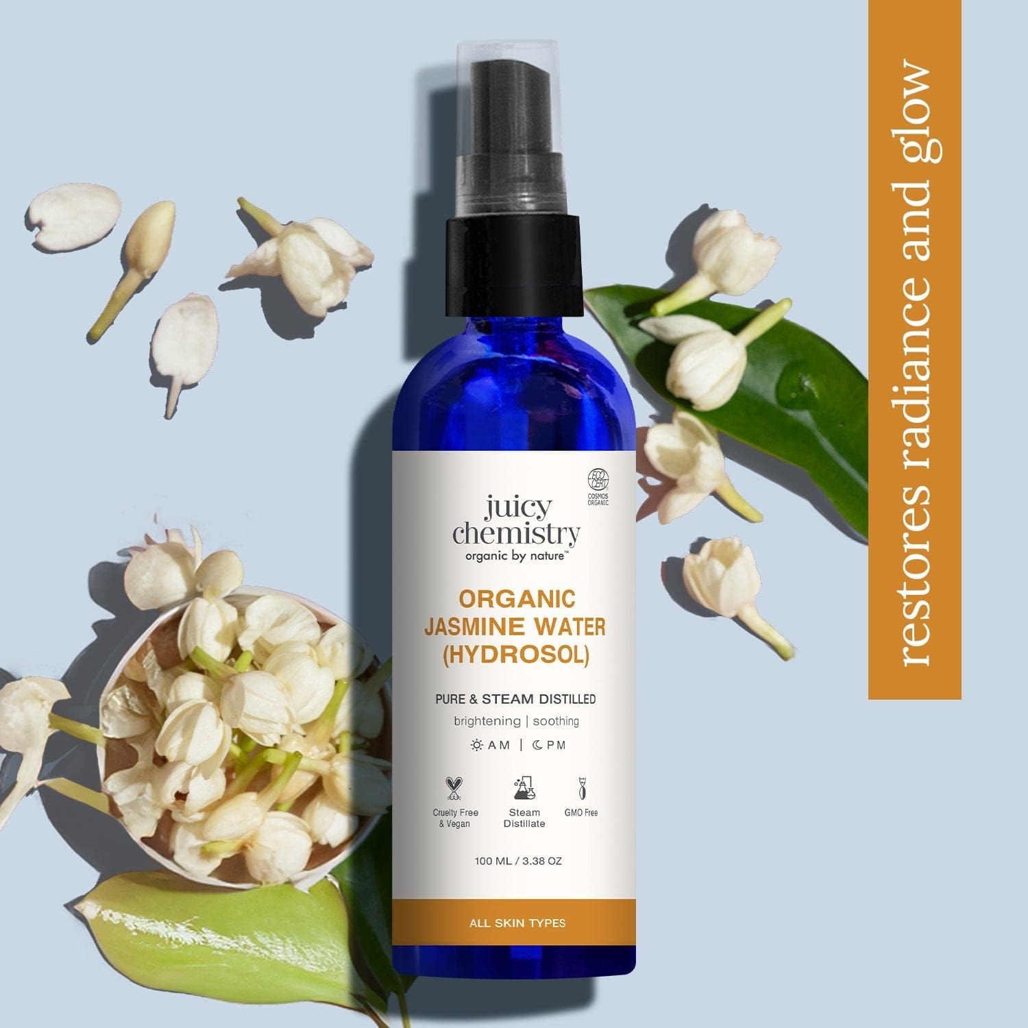 Juicy Chemisrty Organic Jasmine Water Hydrosol - 100 ML