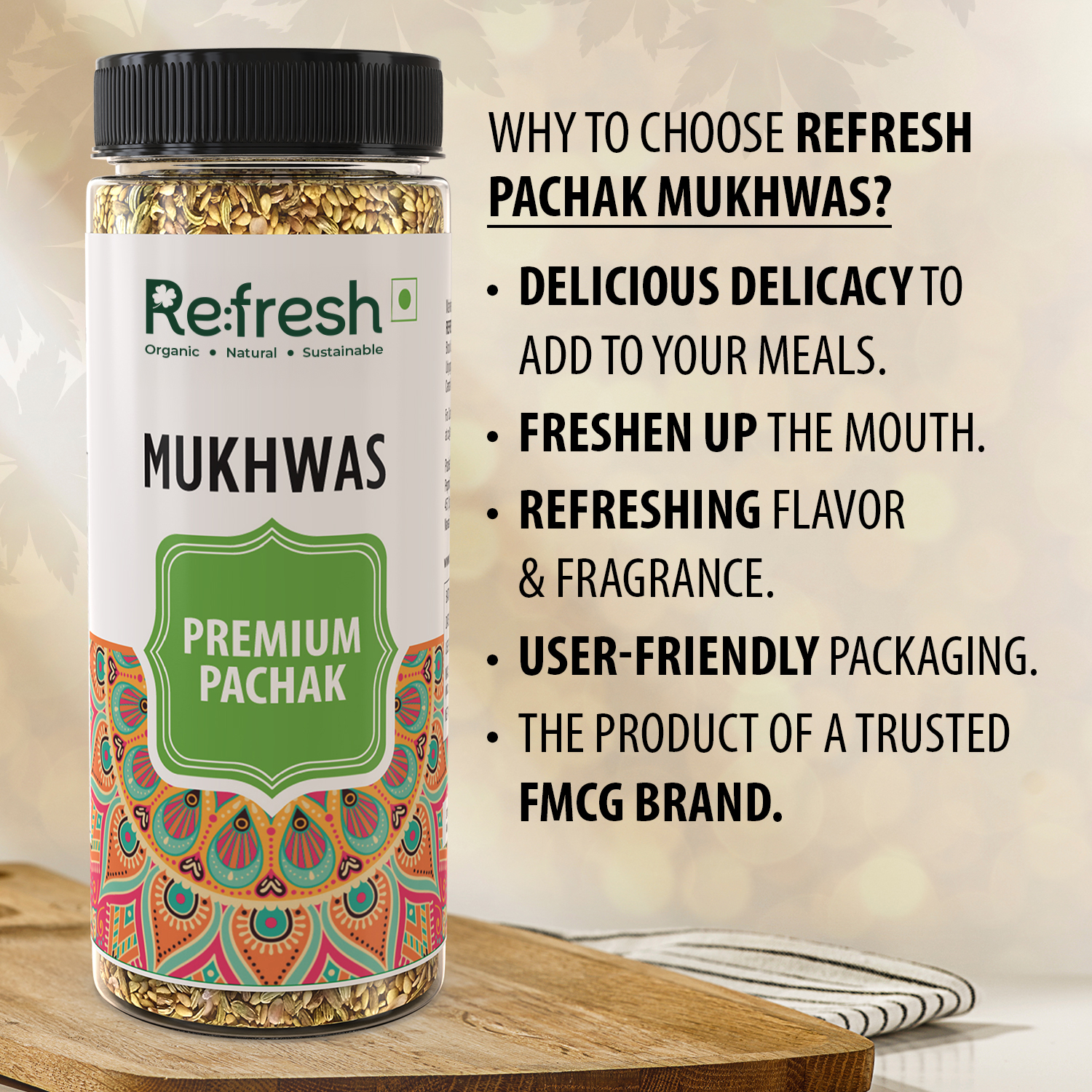 REFRESH PREMIUM PACHAK MUKHWAS - 90 GM