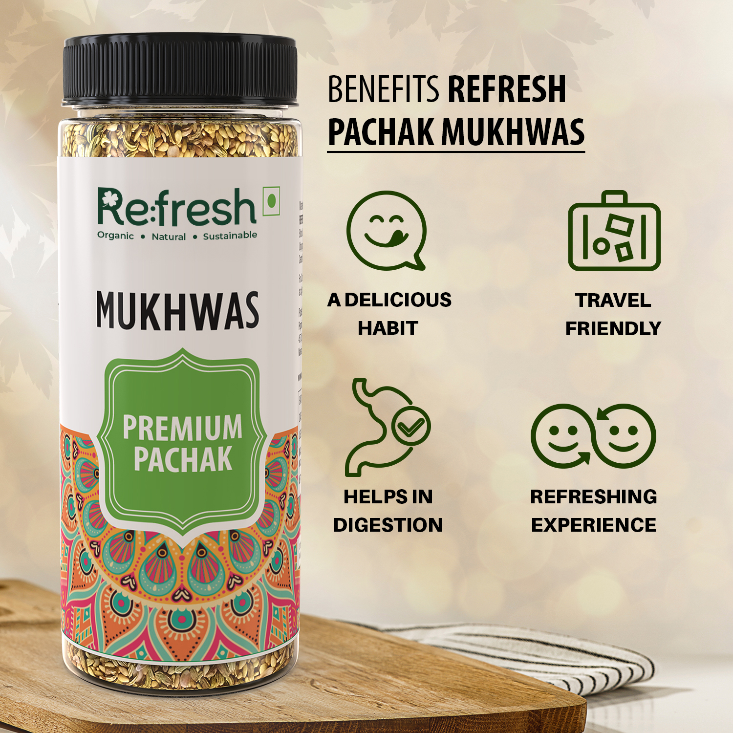 REFRESH PREMIUM PACHAK MUKHWAS - 90 GM