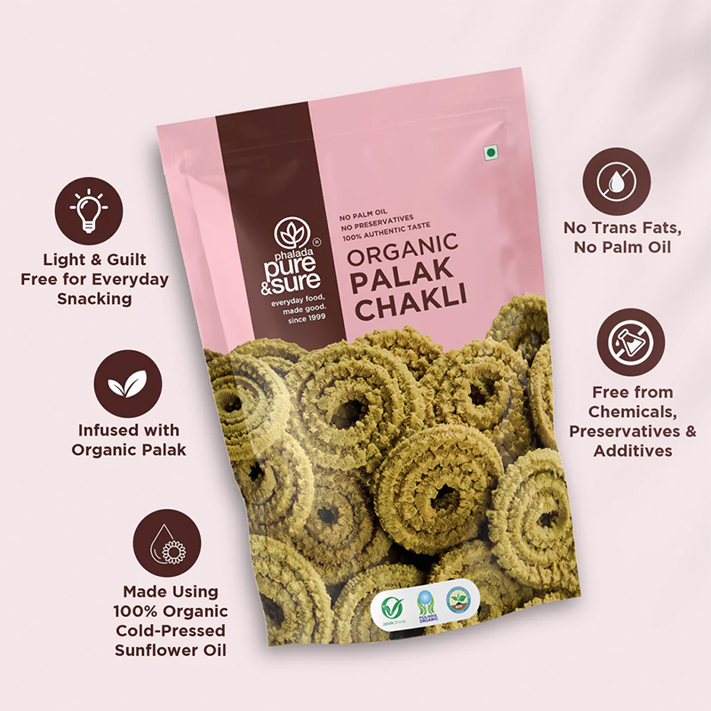 Pure  Sure Organic Palak Chakli - 120 Gm