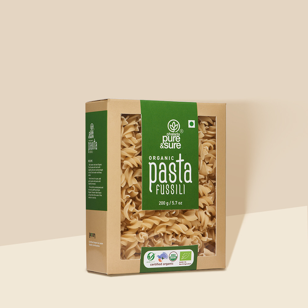 Pure Sure Fusilli Pasta 200g No Maida Organic Healthy