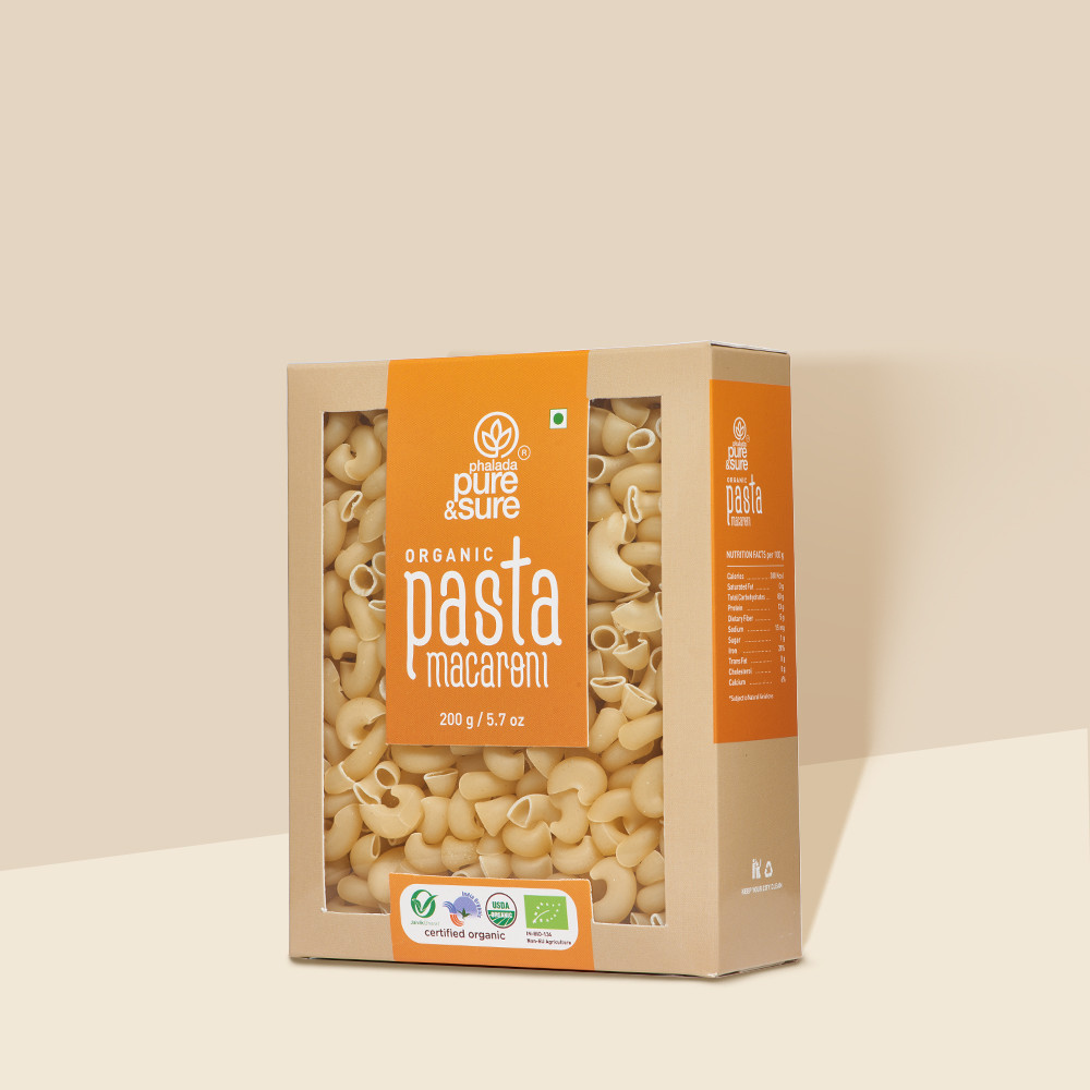 Pure Sure Macaroni Pasta 200g No Maida Organic Healthy