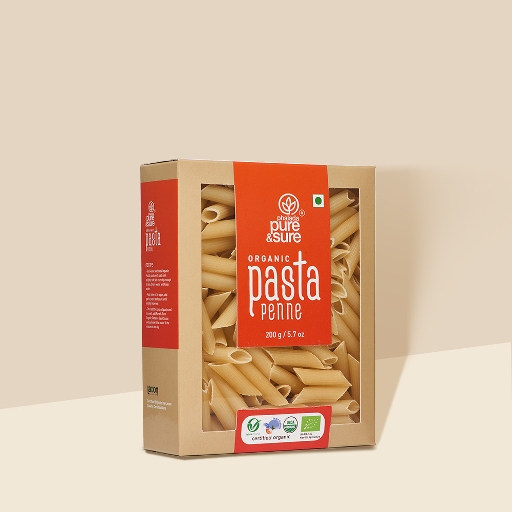 Pure Sure Penne Pasta 200g No Maida Organic Healthy