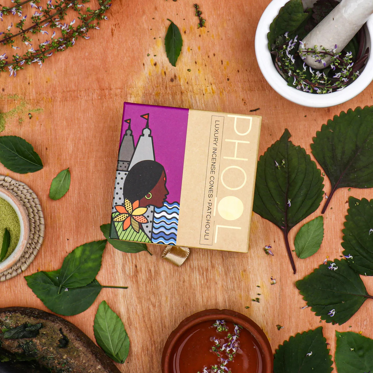 Phool Natural Incense Cones Patchouli - 40 U