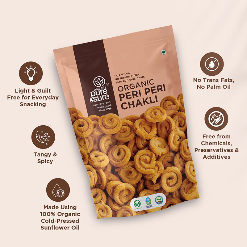 Pure Sure Organic Peri Peri Chakli - 150 Gm
