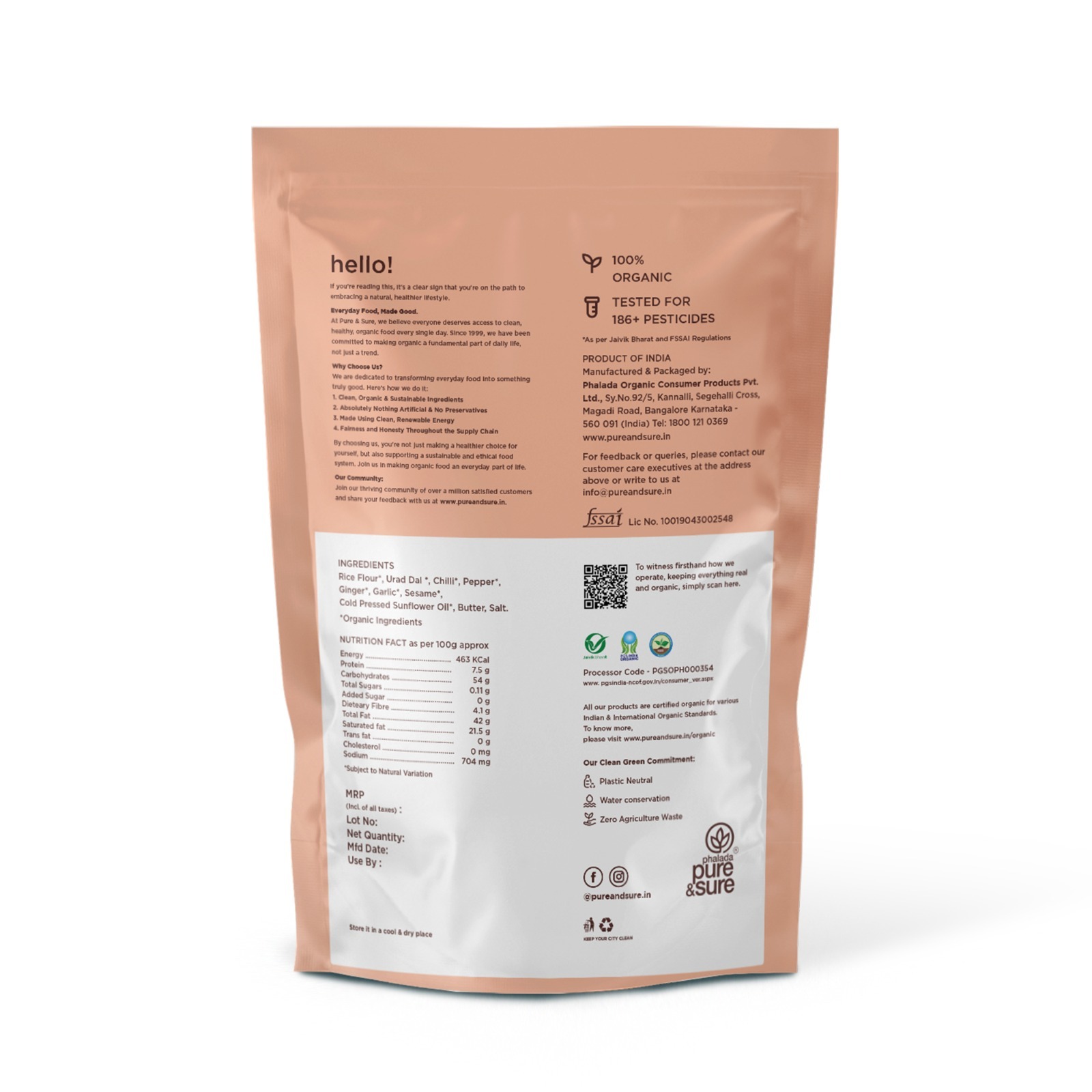 Pure  Sure Organic Peri Peri Chakli - 150 Gm