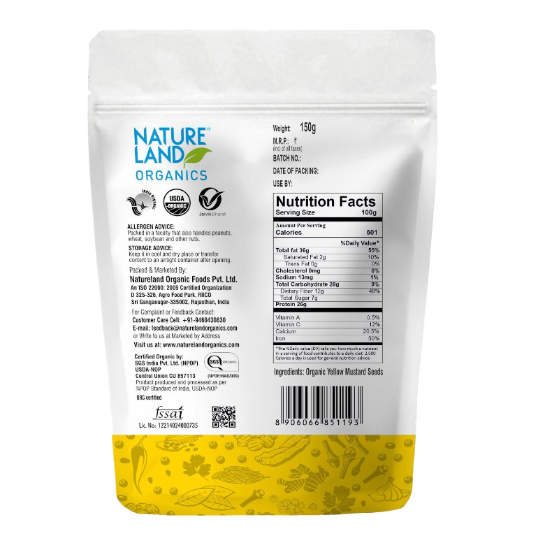 Natureland Mustard Yellow - 150 Gm