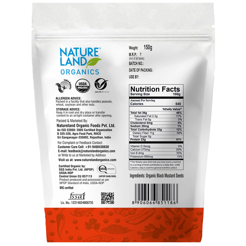Natureland Mustard Black - 150 Gm