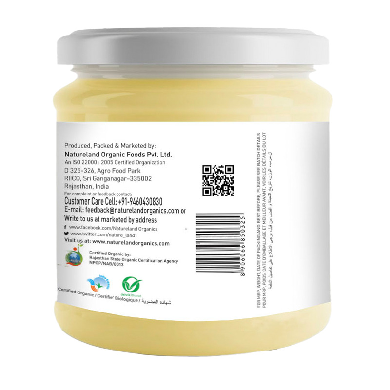 Natureland Premium Cow Ghee - 400 Ml Traditional Bilona Method
