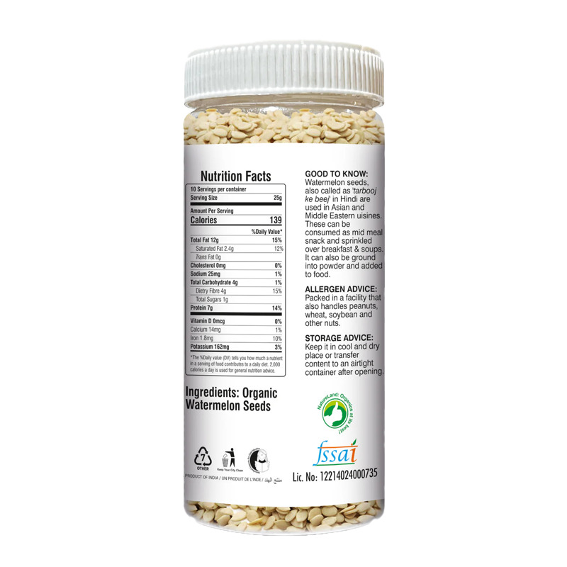 Natureland Watermelon Seeds Raw - 250 Gm