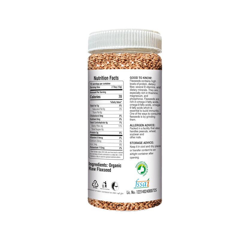 Natureland Flaxseed Raw - 300 Gm