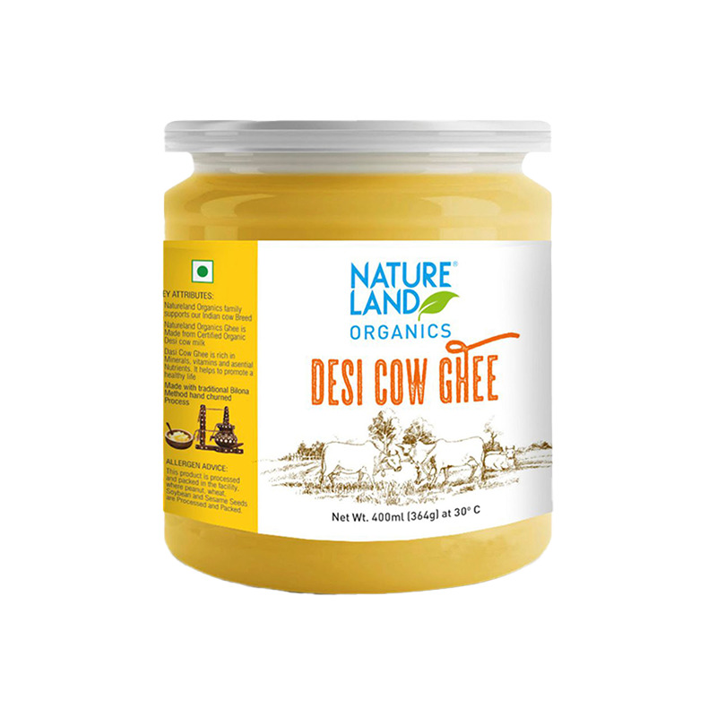 Natureland Premium Cow Ghee - 400 Ml Traditional Bilona Method