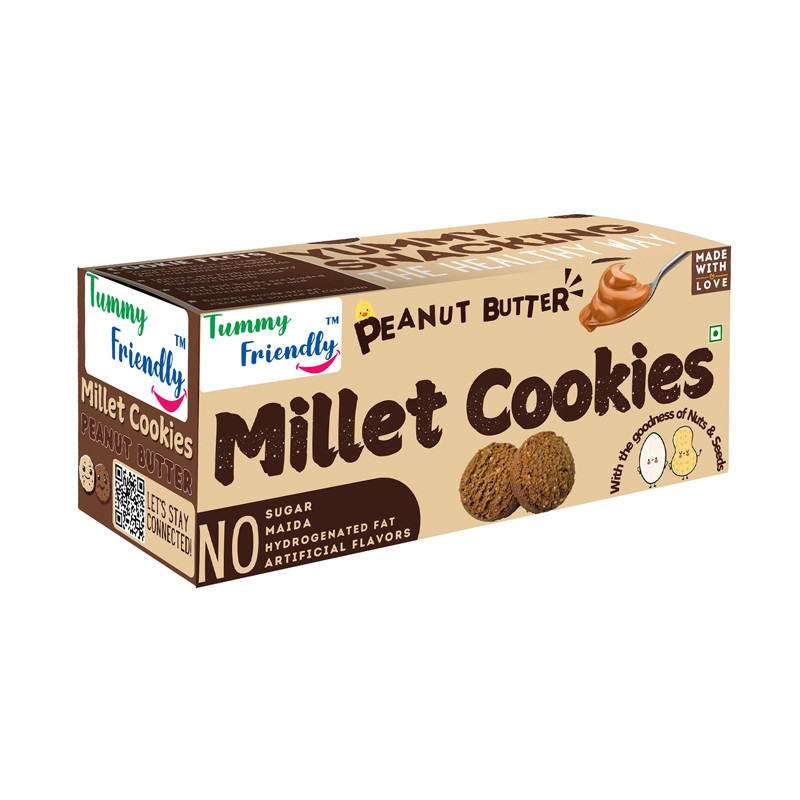 TummyFriendly Foods Millet Cookies Peanut Butter - 75 Gm