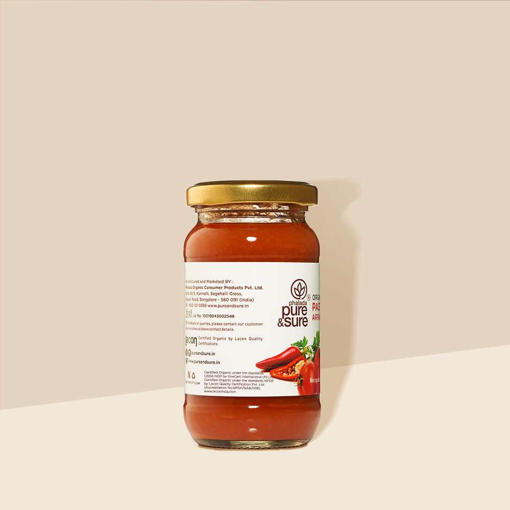 Pure Sure Organic Arrabbiata Sauce - 190 Gm