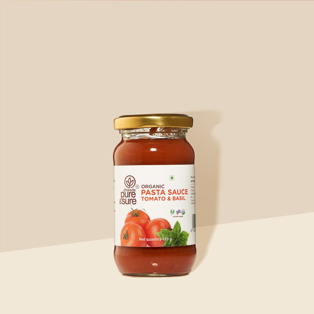 Pure Sure Organic Tomato Basil Sauce - 190 Gm