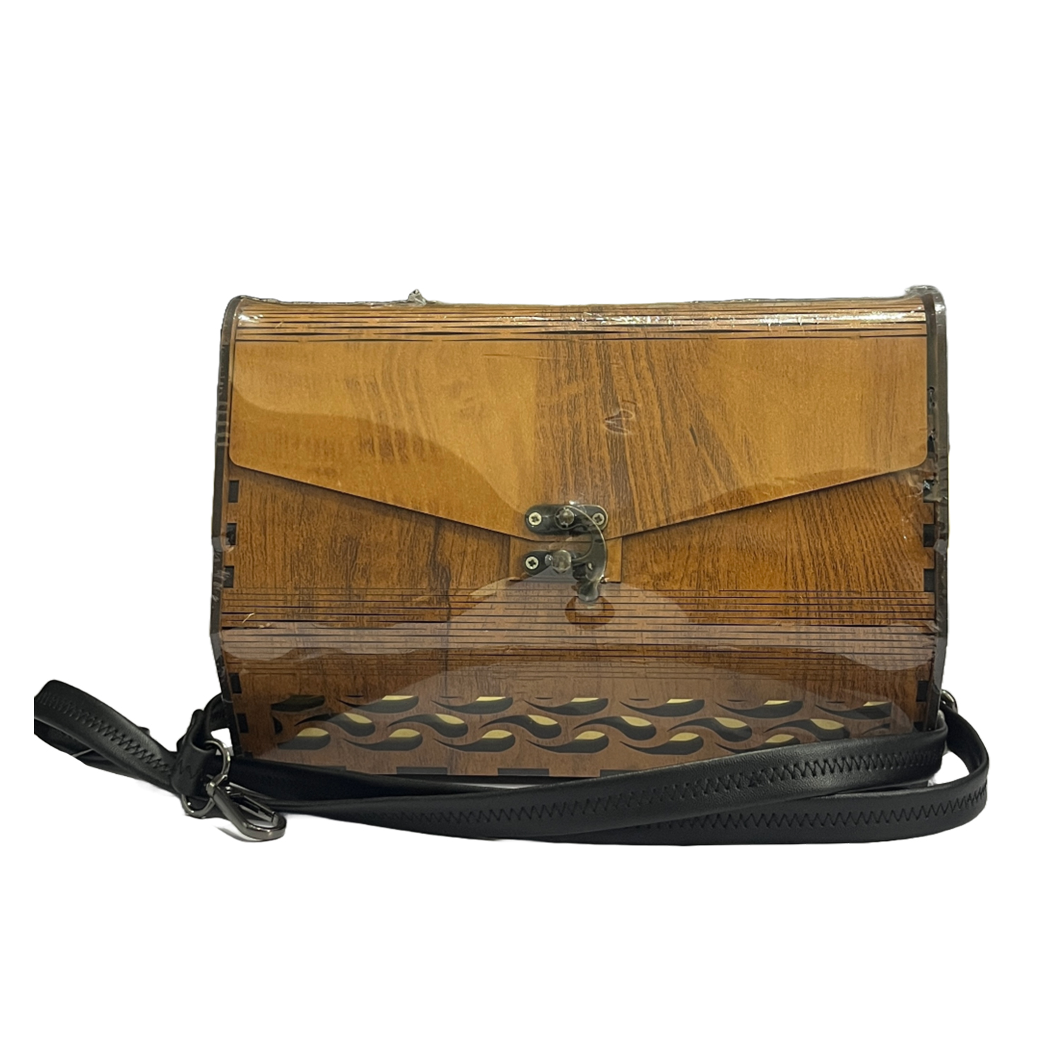 Trendy Wooden Clutch