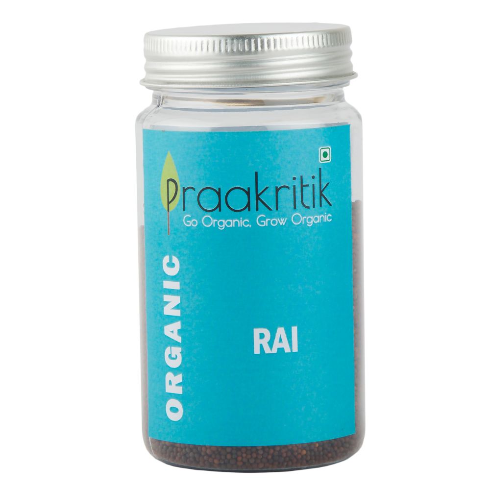 Praakritik Organic Rai Mustard Seeds Sarso Whole Rai 100Gm