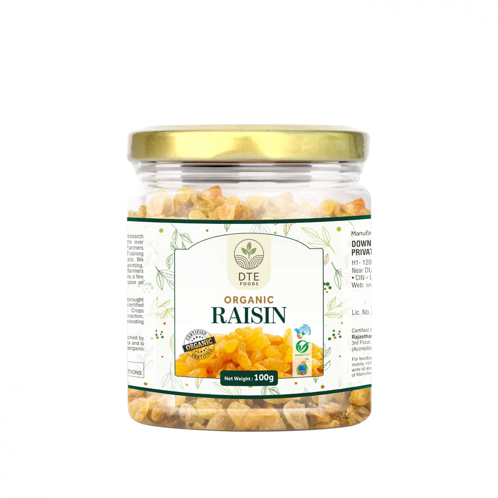 Down To Earth Organic Raisin - 100 Gm
