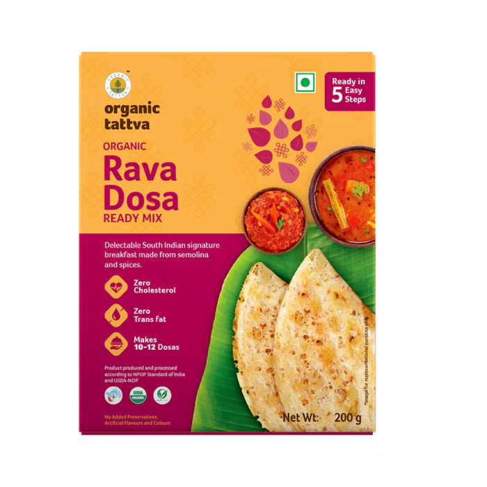 Organic Rava Dosa Ready Mix - 200 Gm