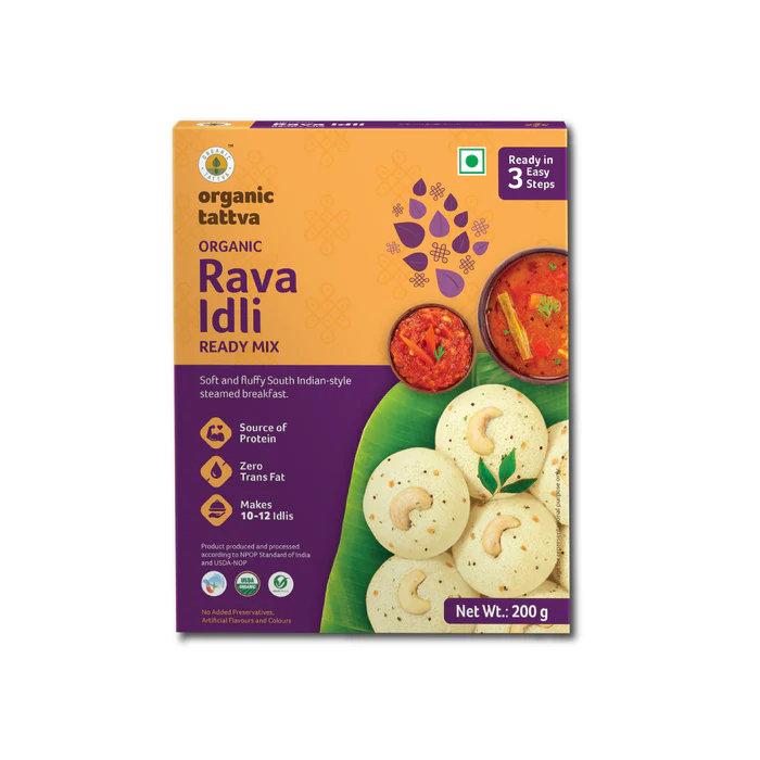 Organic Rava Idli Ready Mix - 200 Gm