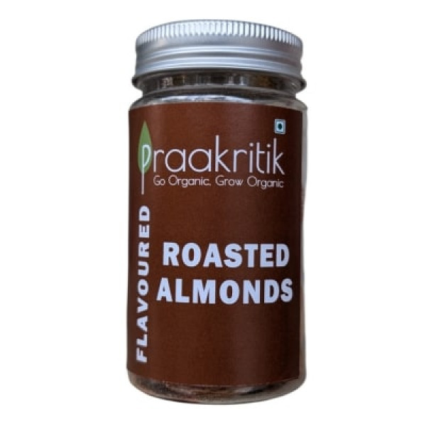 Image of Praakritik Natural Roasted &amp; Salted Almond - 100 Gm