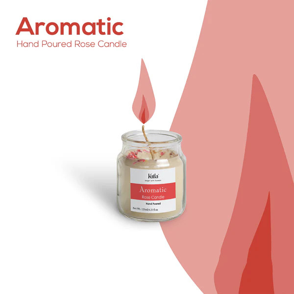 Kalla Rose Fragrant Jar Candle 125 Ml - 1u