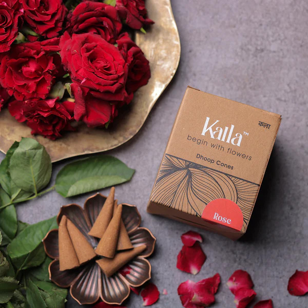 Kalla Rose Dhoop Cones 40u - 100 Gm