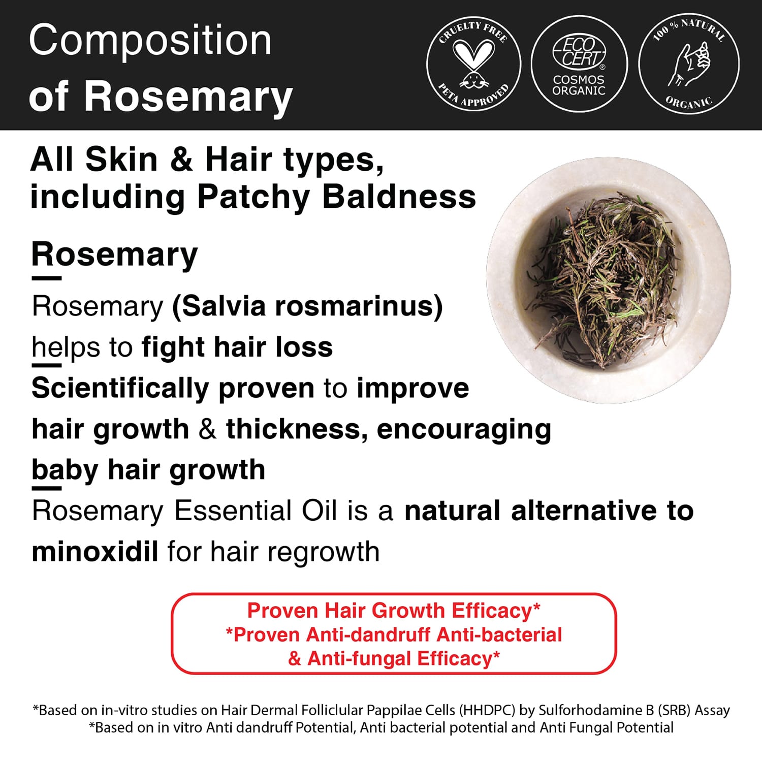Soulflower Rosemary Essential Oil 15ml  for Hair Growth Hair Fall Control  Hair Nourishment Undiluted