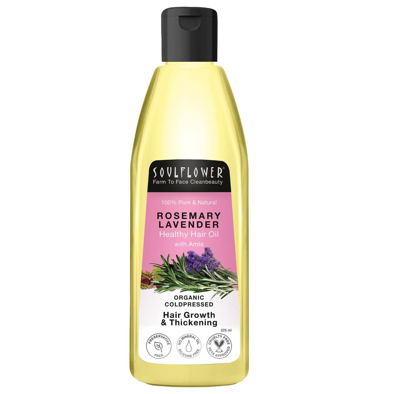 Soulflower Rosemary Lavender Healthy Hair Oil 225ml