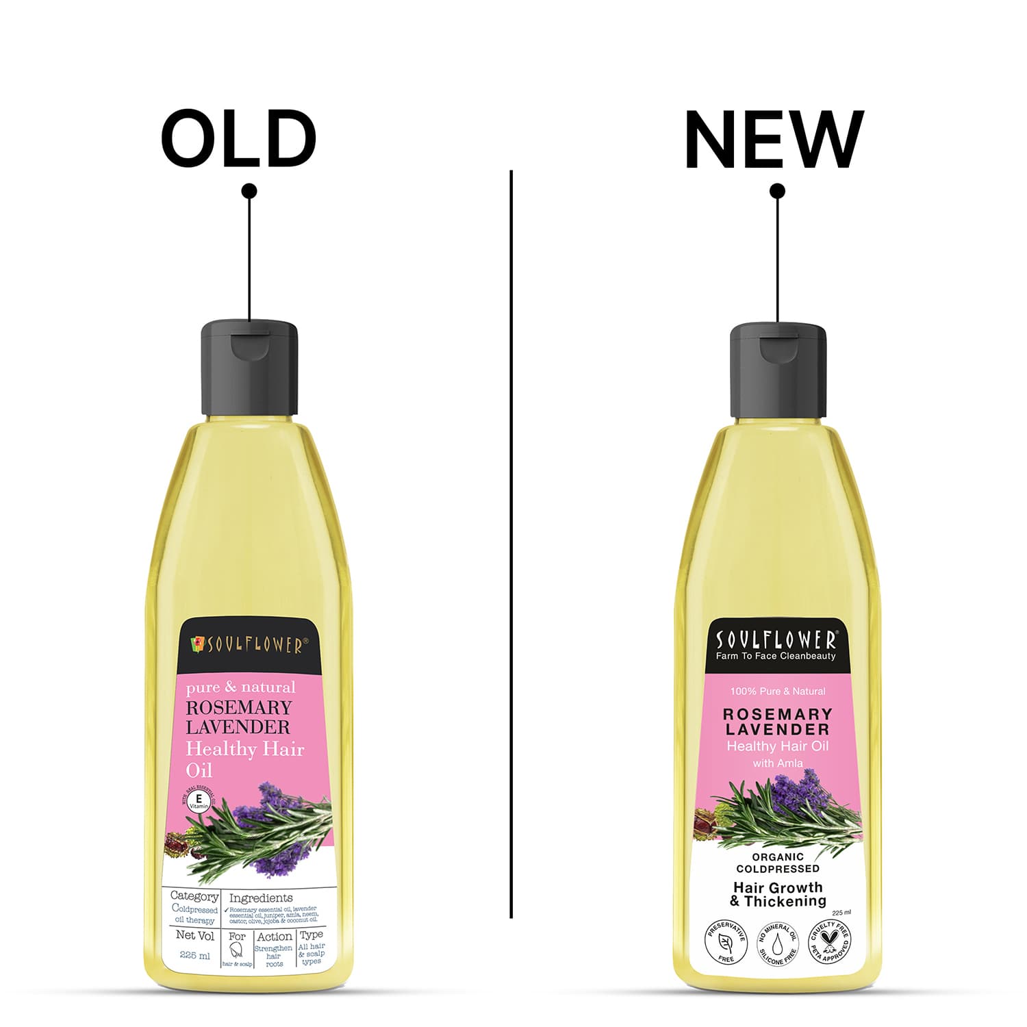 Soulflower Rosemary Lavender Healthy Hair Oil 225ml