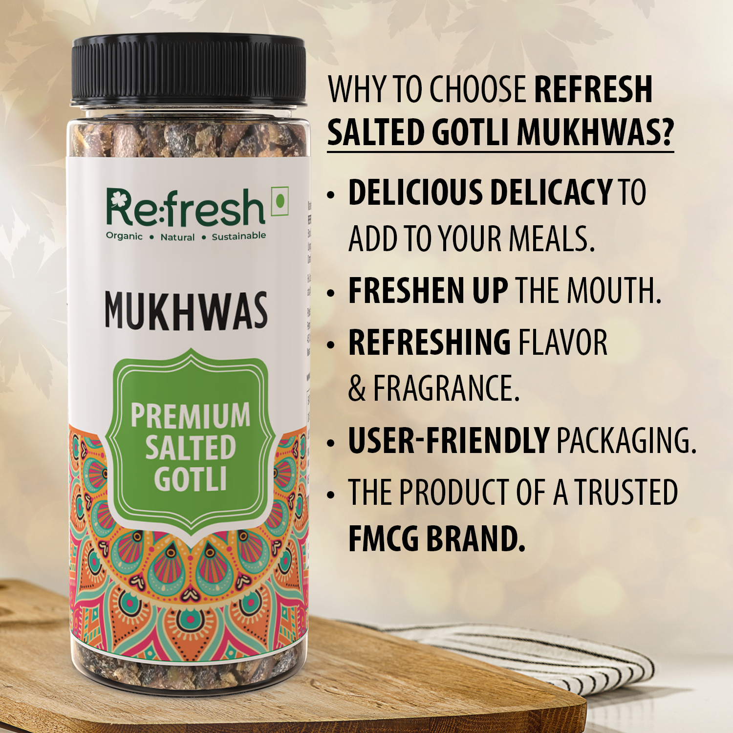 REFRESH PREMIUM SALTED GOTLI - 85 GM