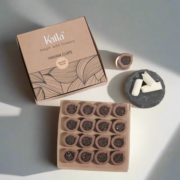 Kalla Sandalwood Havan Cup 16u - 1 Box