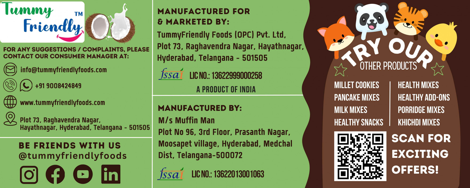 TummyFriendly Foods Millet Cookies Coconut - 75 Gm